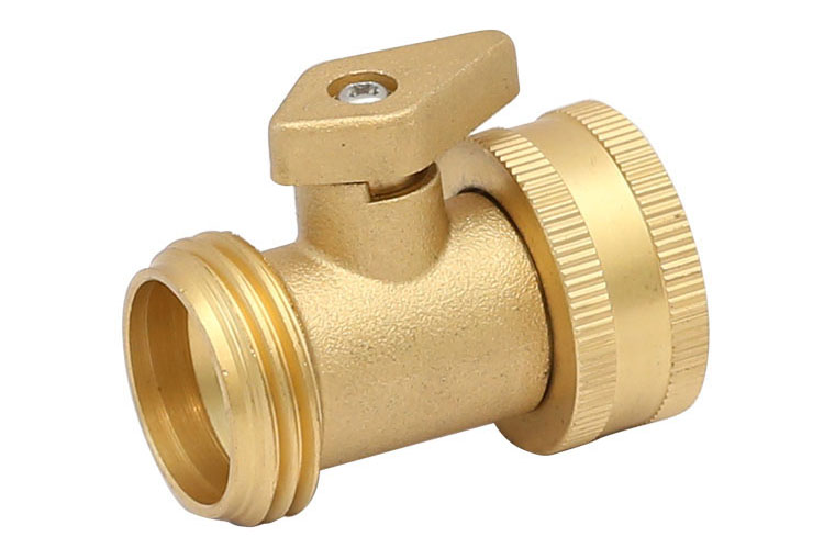 Žalvaris shut-off valve with copper handle made in China