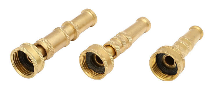 Žalvaris Adjustable Twist Hose Spray Nozzle Set