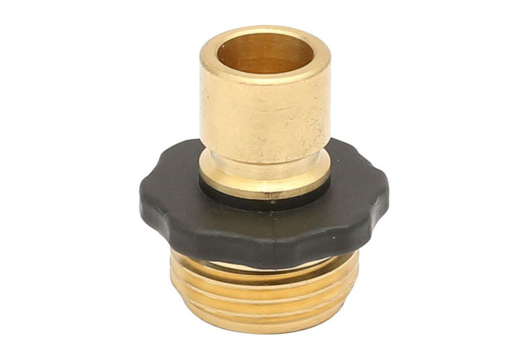 Žalvaris Male Garden Hose Quick Connect Fitting with Rubber